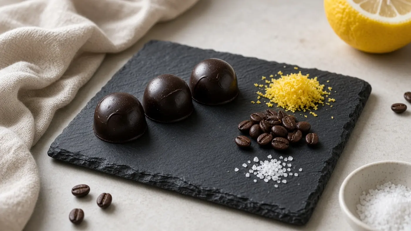 Smaakparen voor pralinévulling: zuur, zout en vet